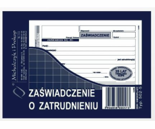 Michalczyk & Prokop Potvrzení o zaměstnání A6 80 listů (5...