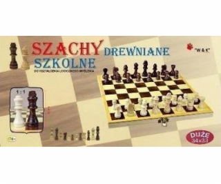 Velké dřevěné školní šachy