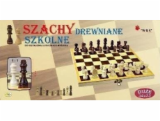 Velké dřevěné školní šachy