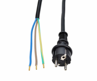 Solight flexo šňůra, 3x 1mm2, gumová, černá, 5m - PF35
