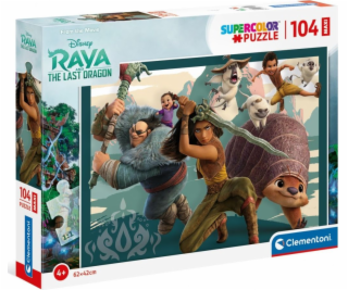 Puzzle 104 elementy Maxi Super Kolor Raya aj ostatny smok