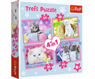 Puzzle 4v1 Legrační mačky