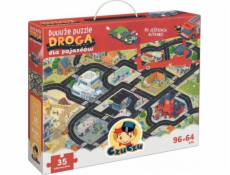 Bright Junior Media Veľké puzzle s dierou Cesty pre vozidlá