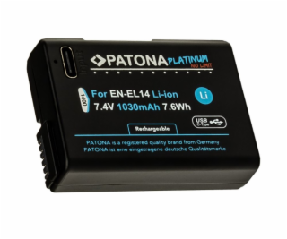 PATONA baterie pro foto Nikon EN-EL14/EN-EL14A 1030mAh Li...