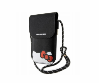 Hello Kitty Leather Hiding Kitty Phone Bag Black Nové