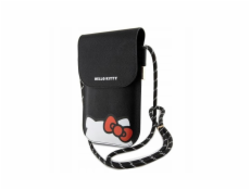 Hello Kitty Leather Hiding Kitty Phone Bag Black Nové