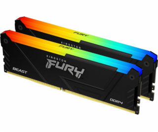 Paměť Kingston Fury Beast RGB, DDR4, 64 GB, 3600 MHz, CL1...