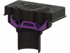 Kessel Ecoguss dvorní vpusť DN 100, hranatá, Lock+Lift (67110B)