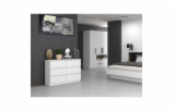 Topeshop M6 120 2X3 matná biela komoda