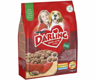 Suché krmivo pro psy Darling, s masem a zeleninou, 3 kg