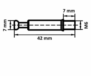 Excentrické prsty HAUSHALT, M6×7×42 mm, 20 ks.