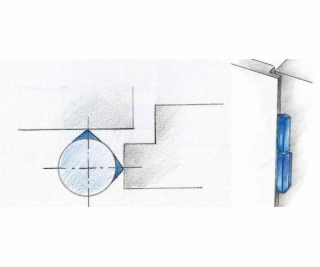 Dveřní pant, svařovaný, 16 x 120 mm, pozink