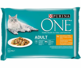 Mokré krmivo pro kočky One, 0,34 kg, 4 ks.
