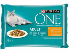 Mokré krmivo pro kočky One, 0,34 kg, 4 ks.