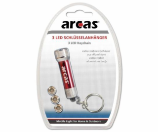 ARCAS 3 LED, Kľúčenka s baterkou, čierna