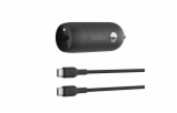 Belkin Car Charger 30W With PPS W/PVC,C-C,1M Blk
