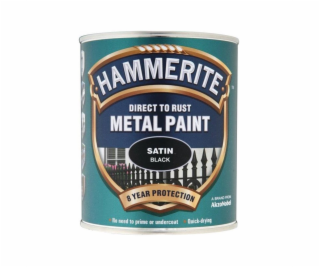 Barva Hammerite Satin, černá, polomatná, 750 ml