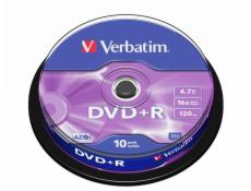CD DVD+R Verbatim, 4,7 GB, 10 ks.