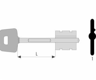 Kľúčový polotovar Cisa 00162.00.1, 1 ks.