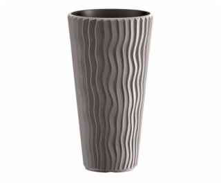 Květináč Prosperplast SANDY SLIM šedý kámen 34,9 cm 