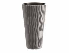 Květináč Prosperplast SANDY SLIM šedý kámen 34,9 cm 