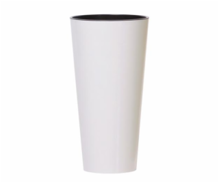 Květináč Prosperplast TUBUS SLIM bílý lesk 20 cm 