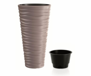 Květináč Prosperplast SAND SLIM mocca 34,9 cm 