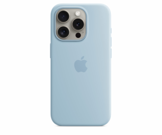 iPhone 15 ProMax Silicone Case wth MS - Light Blue