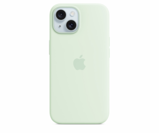 iPhone 15+ Silicone Case with MS - Soft Mint