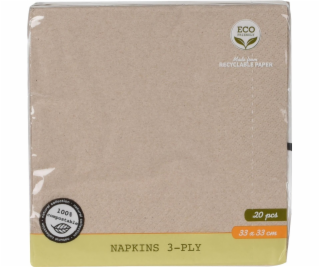 UBROUSKY Z RECYKLOVANÉHO PAPÍRU 33X33 16KS