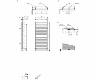 Elektrický sušák ručníků Terma Lima, 500x820mm
