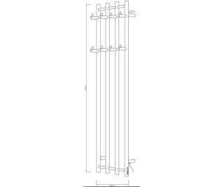 Elektrický sušák ručníků Thema Lux BK-109-4VT, chrom