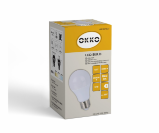 LED žárovka OKKO, A60, E27, 9 W, 806 lm, 3000 K