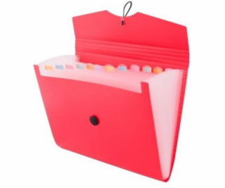 D.Rect Folder A4, 12 priehradok, červená