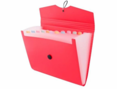 D.Rect Folder A4, 12 priehradok, červená