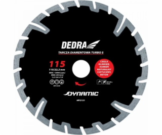 Dedrá TURBO S dynamický diamantový kotúč 115 mm 22,2 mm (...