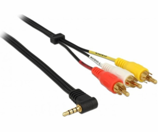 Delock Cable Jack 3,5 mm - RCA (Cinch) x3 1,5 m čierny (8...