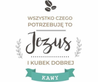 Sharon Cork tácka - Ježiš a šálka kávy