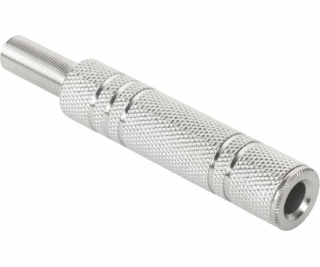 6,3 mm stereo jack konektor, kovový, poniklovaný | A2-1-1...