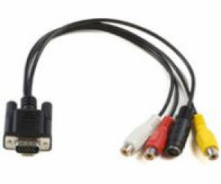 MicroConnect D-Sub (VGA) - RCA (Cinch) x3 - Kábel S-Video...