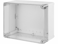 Elektro-Plast INDUSTRIAL Hermetická krabica č.v 170x135x85mm IP65 sivá, priehľadný kryt 2711-01