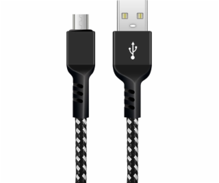 Maclean USB-A - microUSB kábel 2 m čierny (MCE483)