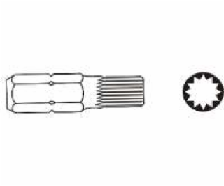 Hrot Jonnesway SPLINE XZN M5x75mm 6-uholníkový 10mm D10M7...