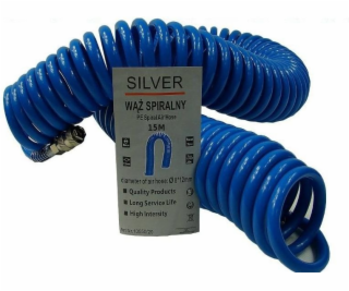 Strieborná špirálová hadica pneumatická 8mm 15m (10550/15)