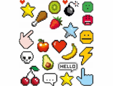 Spots Nažehľovacie štítky na oblečenie 15 x 20 cm Pixel