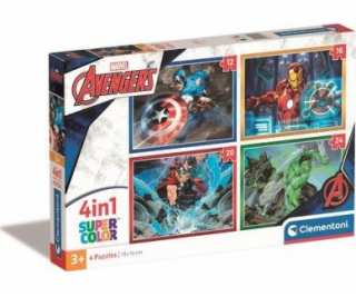 Clementoni CLE puzzle 4v1 Marvel Avengers 21525