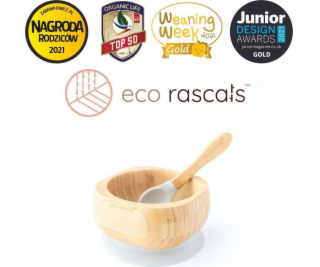 ECO RASCALS ECORASCALS Bambusová miska, tmavo šedá, s prí...