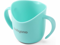 BabyOno Tréningový hrnček na učenie sa piť, ergonomický Flow mint BabyOno