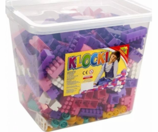 VEĽKÝ KONTAJNER STAVEBNÝCH BLOKOV PRE DIEVČATÁ 500 KUSOV.
