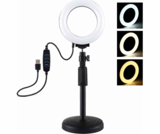 Kruhová LED lampa Puluz PU391 s nastaviteľnou základňou